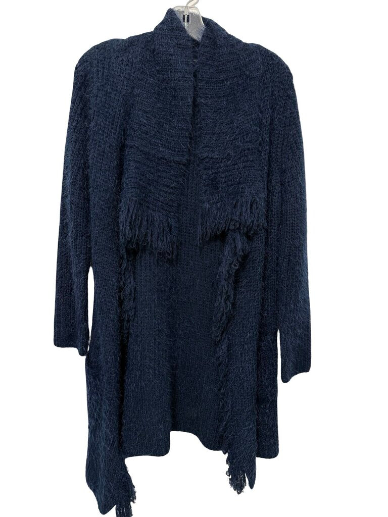 Fuzzy Cardigan W/Fringe