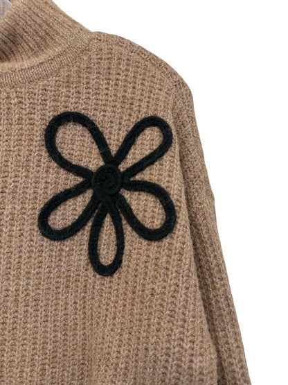 Kni W/Applique Flowers