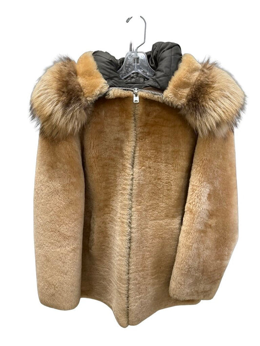 Shearling W/Fox Trim Hood