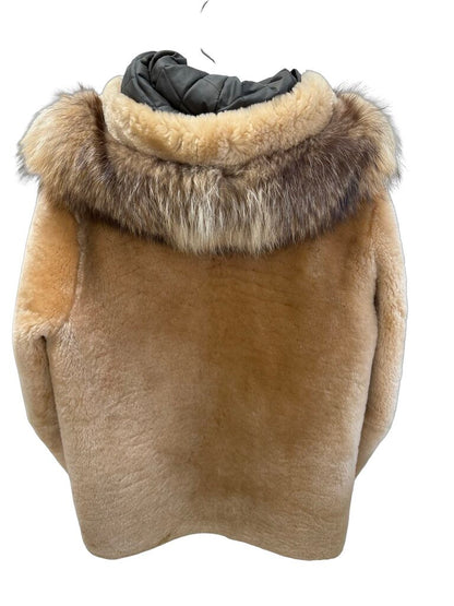 Shearling W/Fox Trim Hood
