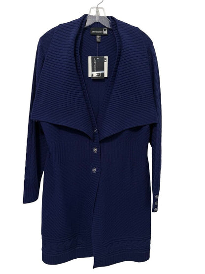 Long Knit Button Front NWT