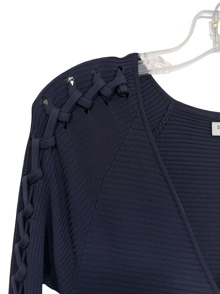 Long Ribbed Lace Up NWT