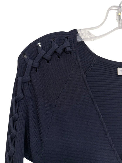 Long Ribbed Lace Up NWT