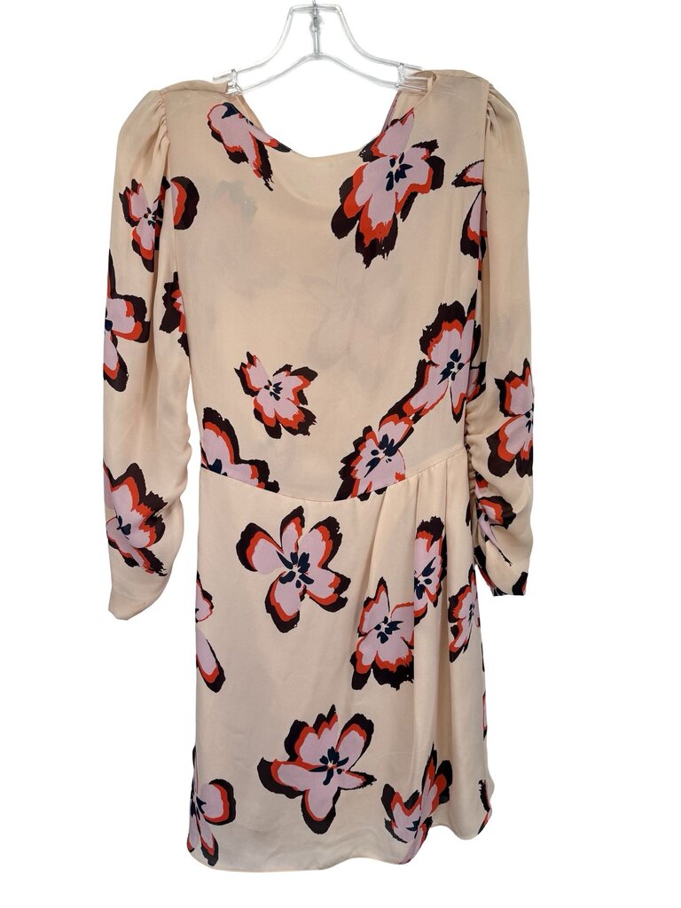 Floral Drape Nk Ruched Slv