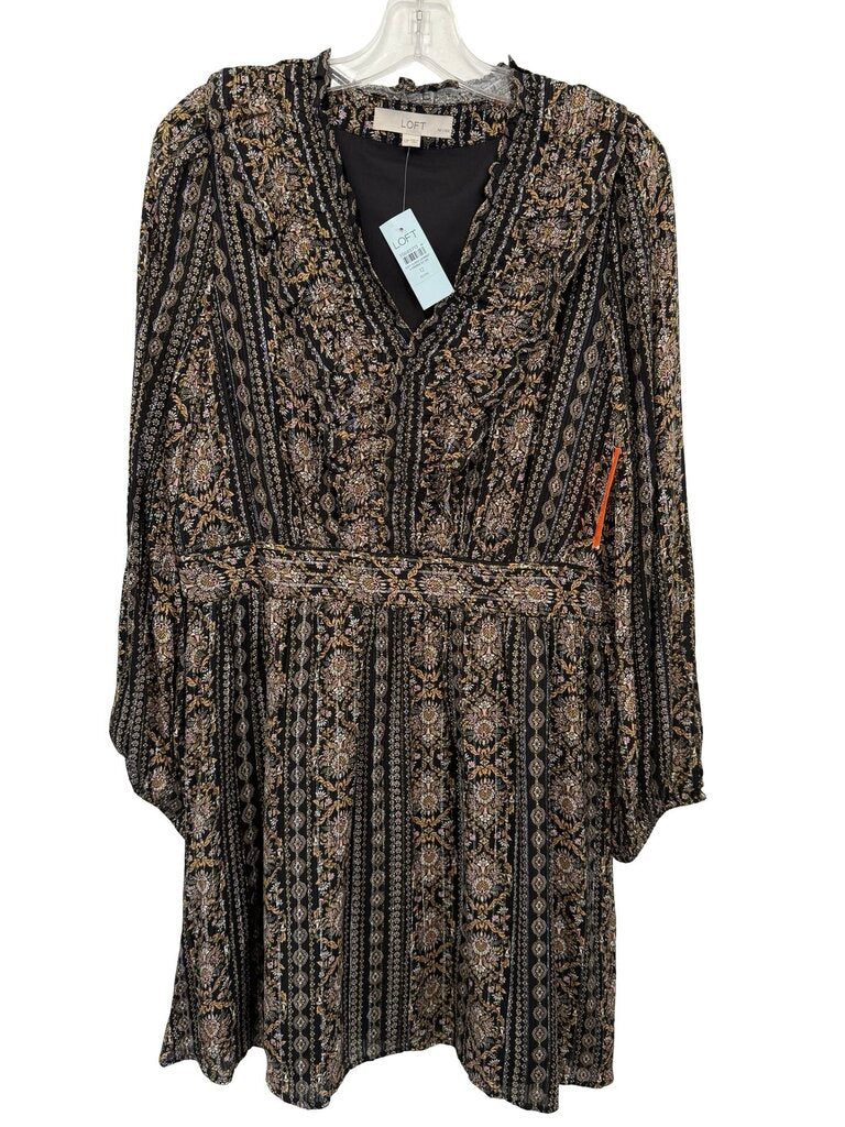 Metallic Floral W/Ruffles NWT