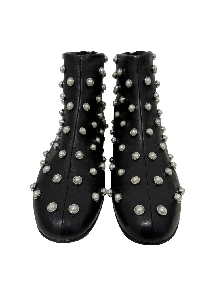 Pearl/Leather Ankle W/Box