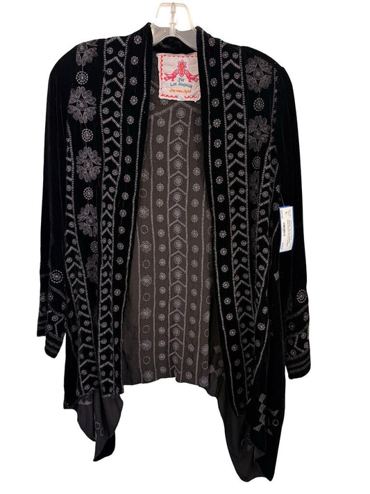 Embroidered Velvet Cardigan