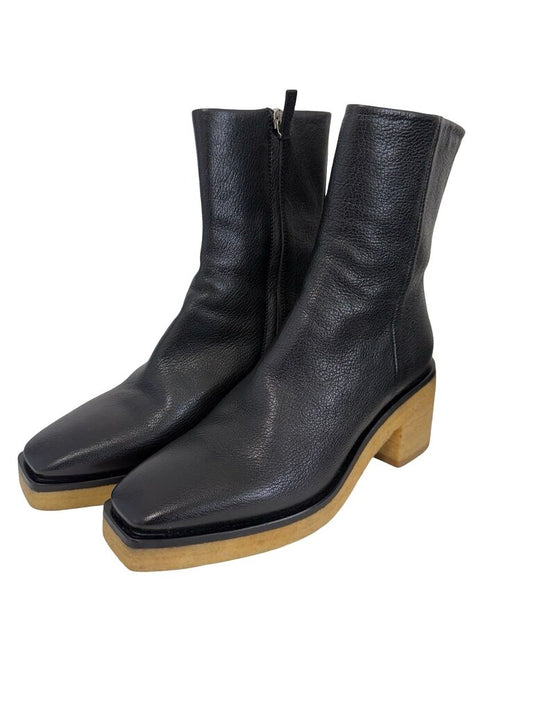 Rubber Sole Leather Ankle