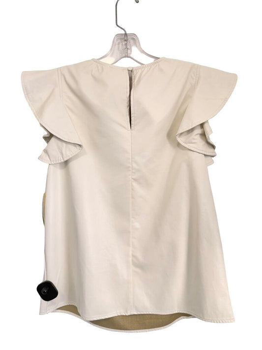 Faux Leather Ruffle Sleeve