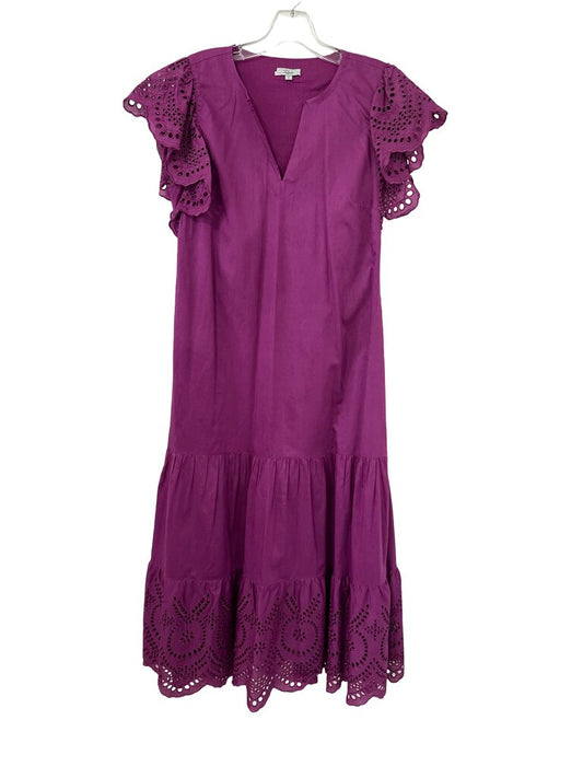 Eyelet Sleeve/Hem Midi