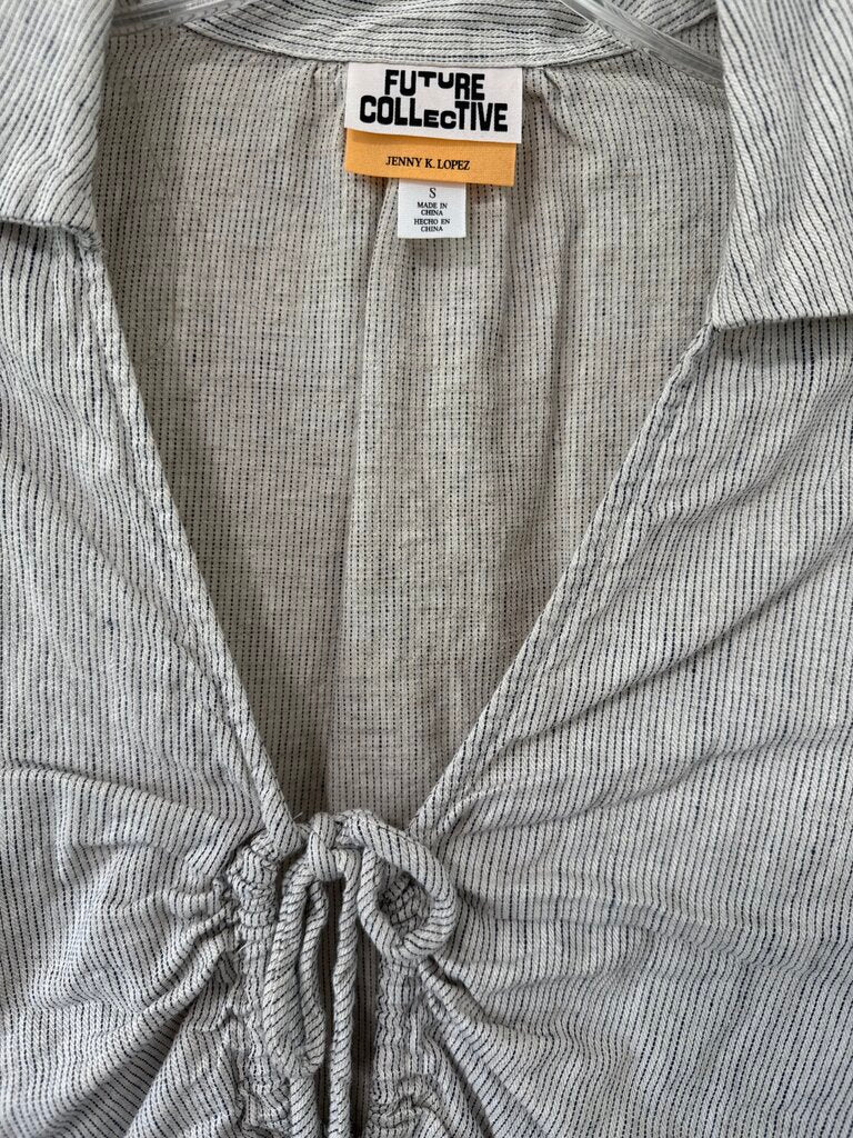 Pinstripe Tie Front