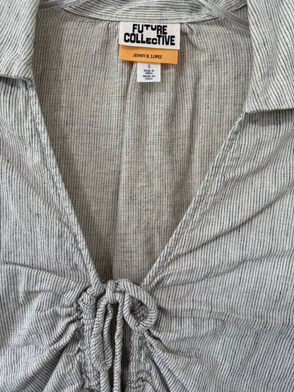 Pinstripe Tie Front