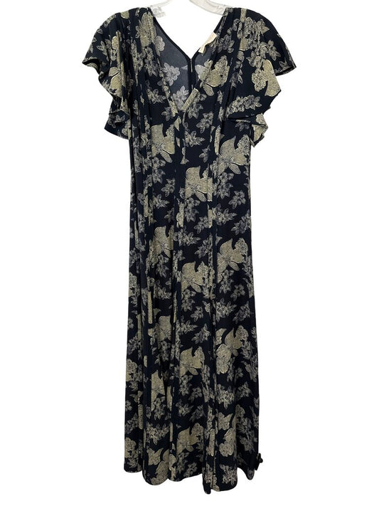Floral Vnk Maxi S/S