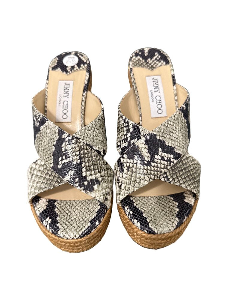 Reptile Slide Wedge Espadrille
