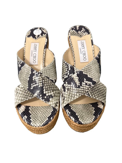 Reptile Slide Wedge Espadrille