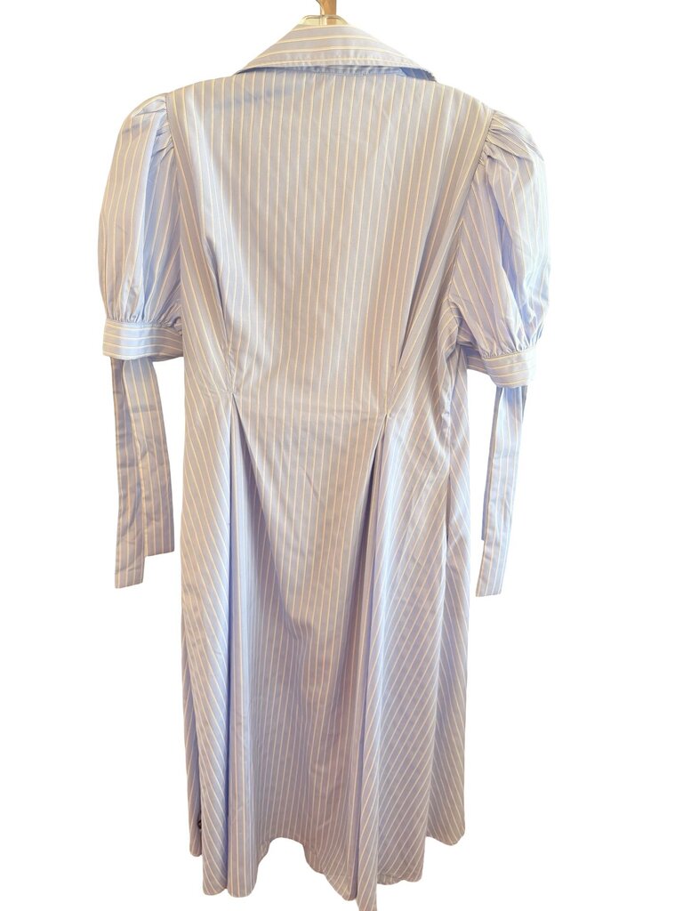 Stripe Puff Slv VNk Midi