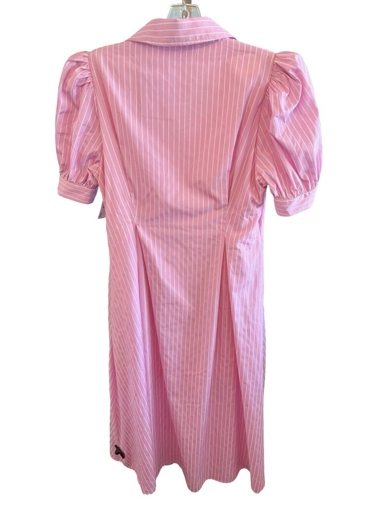 Stripe Puff Slv VNk Midi