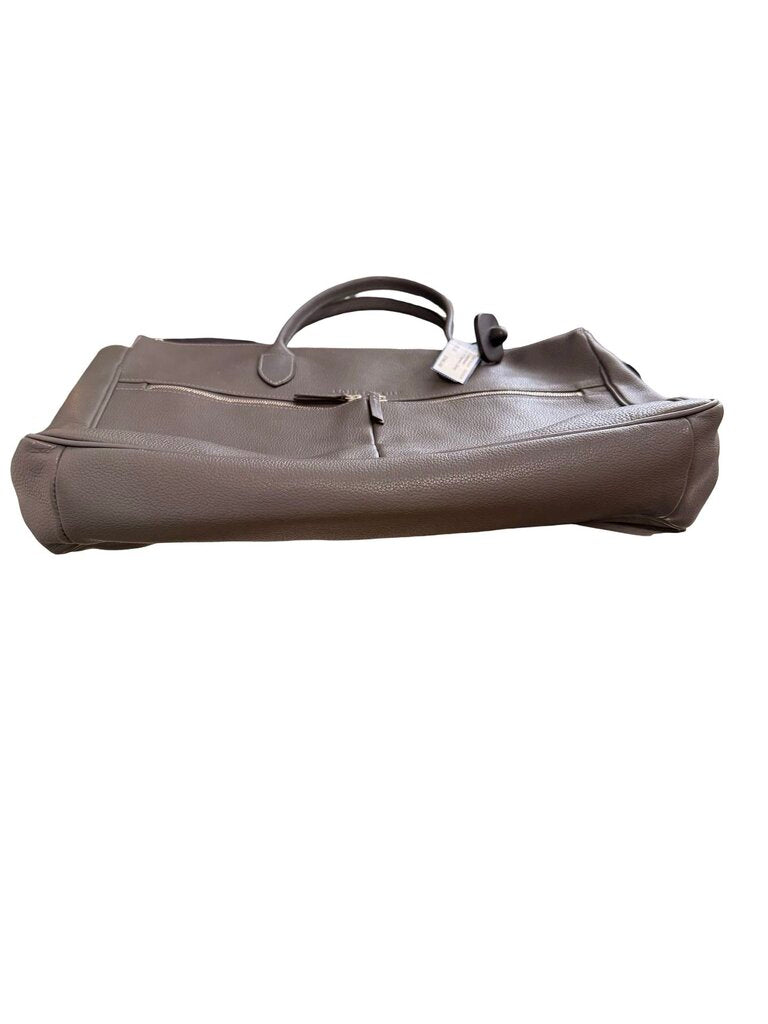 Leather Tote W/Zippers