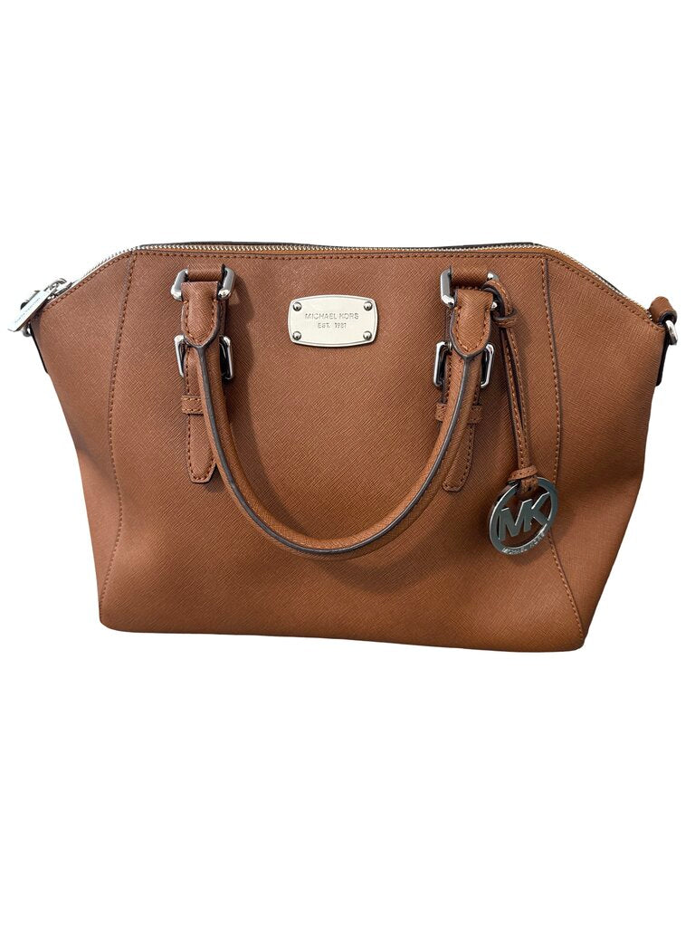 Leather Zip Top Tote
