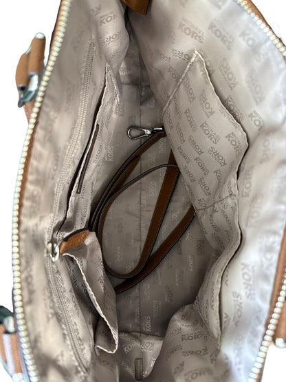 Leather Zip Top Tote