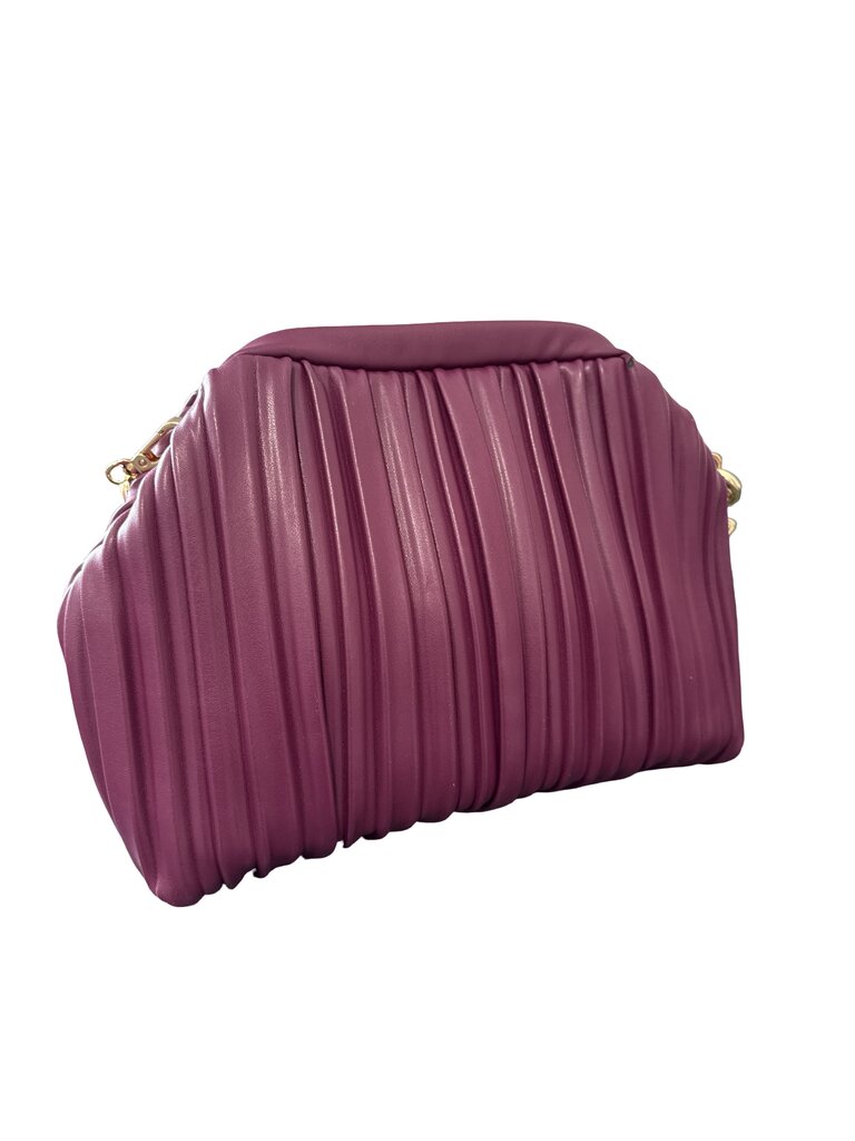 Faux Leather Pleated