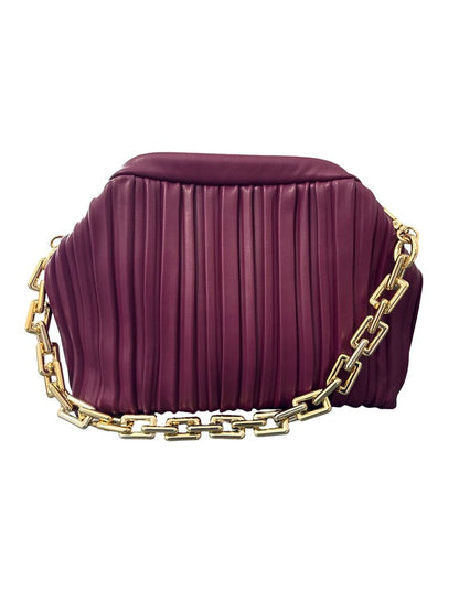 Faux Leather Pleated