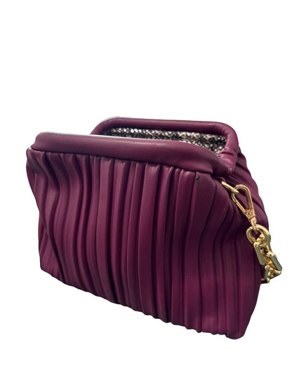 Faux Leather Pleated