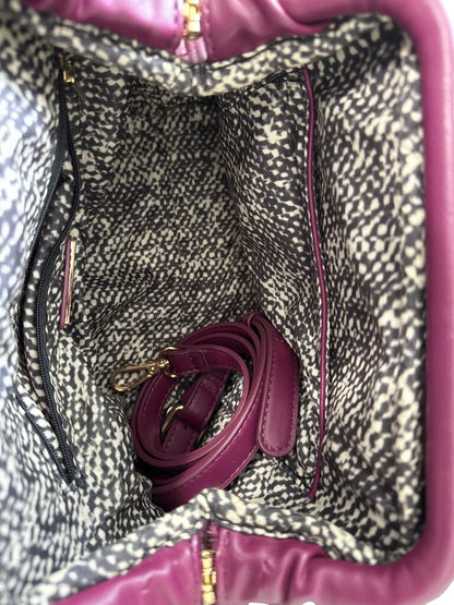 Faux Leather Pleated