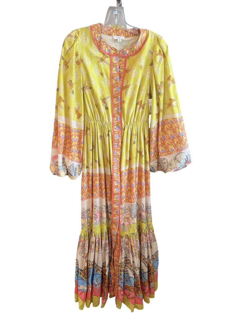 Long Bird Print W/Belt