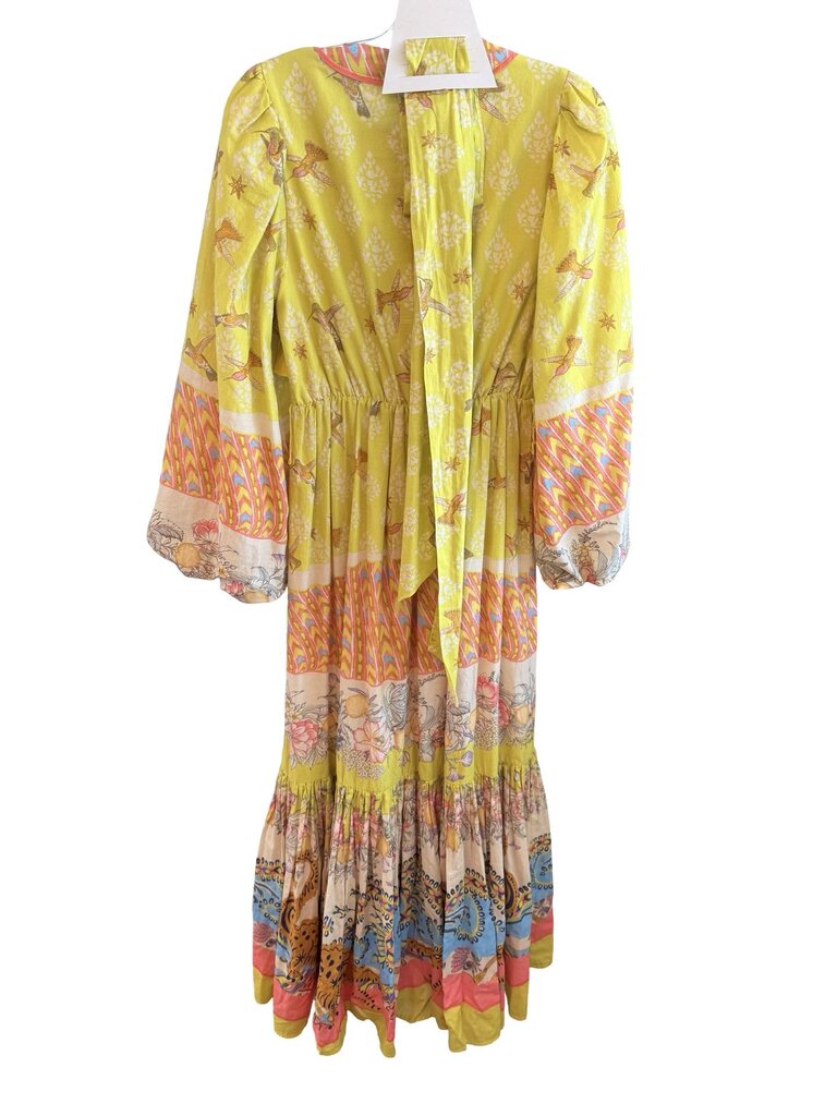 Long Bird Print W/Belt