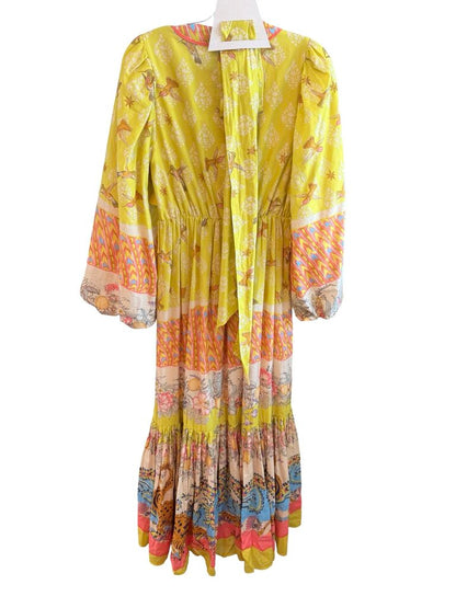 Long Bird Print W/Belt