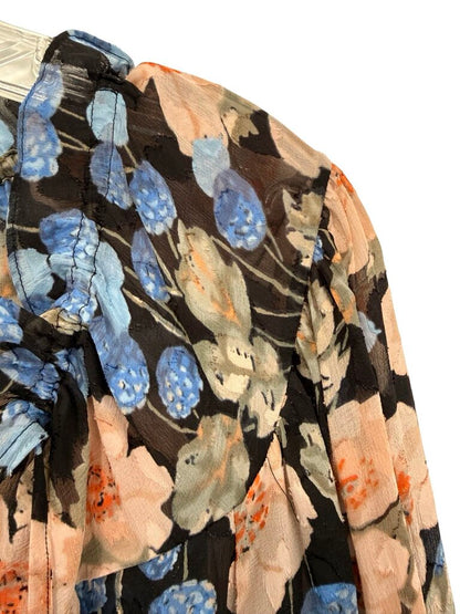 Floral Vnk W/Ruffles