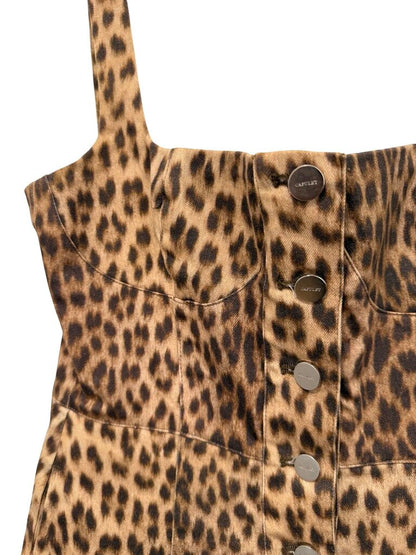 Animal Print Button Front Cami