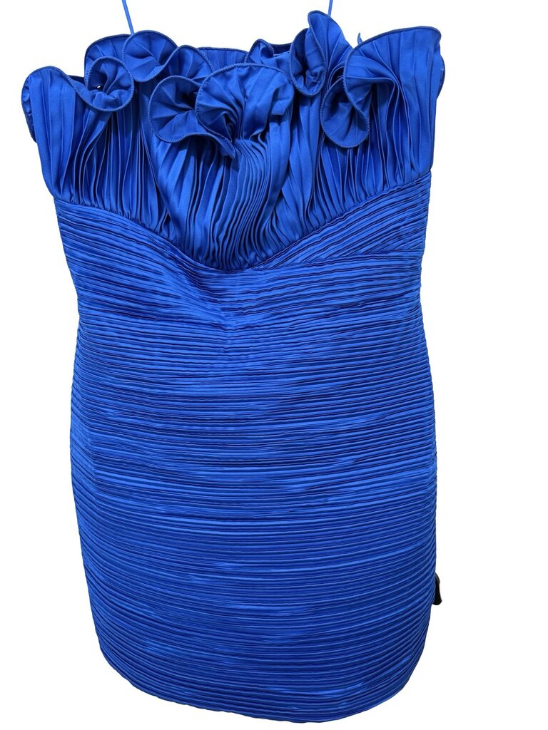 Pleated Strapless W/Ruffles Mini