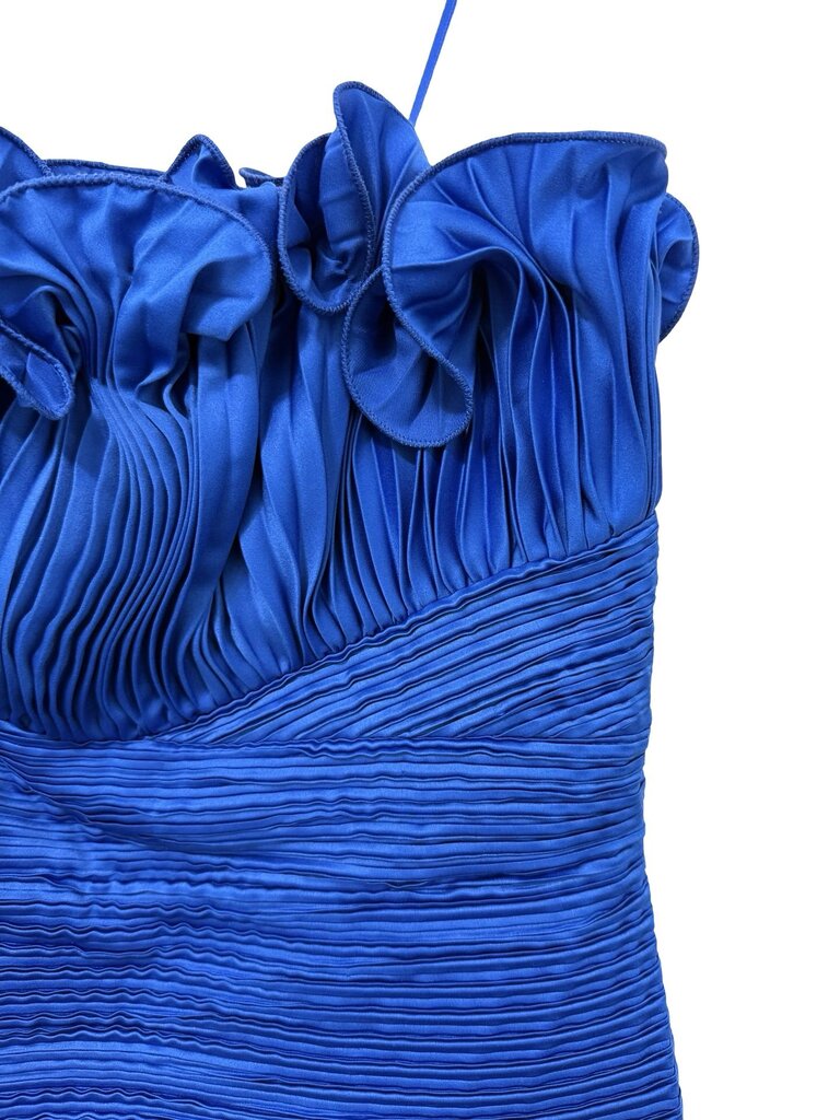 Pleated Strapless W/Ruffles Mini