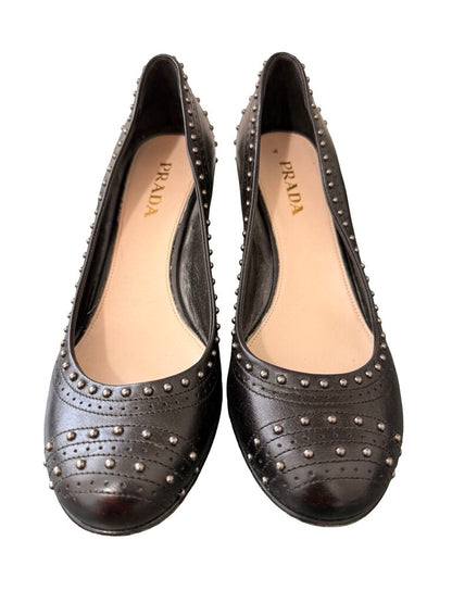 Studded Round Toe Heel