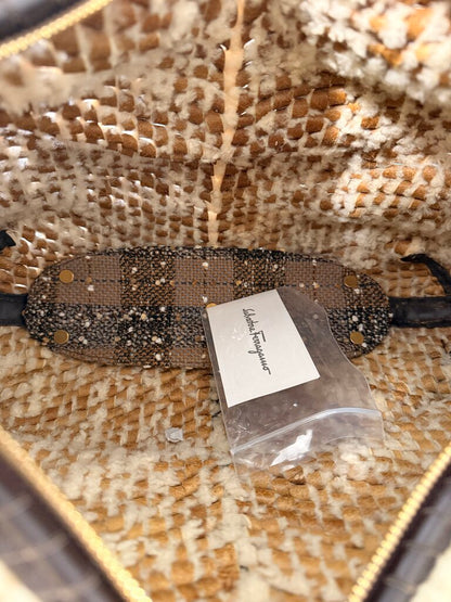 Woven Shearling Hobo