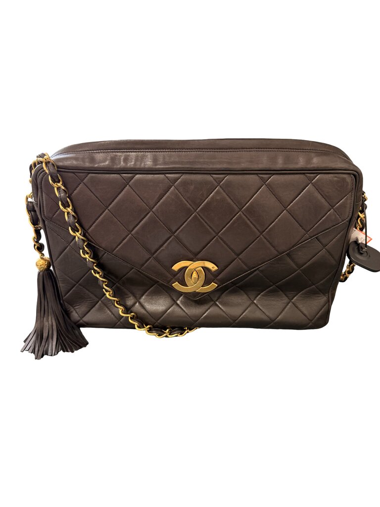 Front Pocket Lambskin Tassel Camera